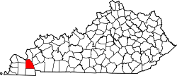 Karte von Marshall County innerhalb von Kentucky