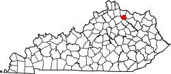 Karte von Robertson County innerhalb von Kentucky