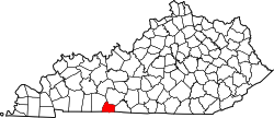 Karte von Simpson County innerhalb von Kentucky