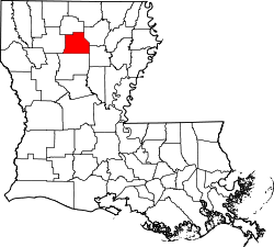 Karte von Jackson Parish innerhalb von Louisiana