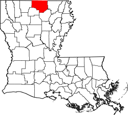 Karte von Union Parish innerhalb von Louisiana
