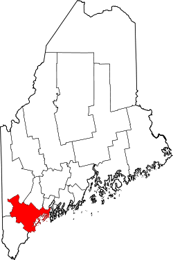 Karte von Cumberland County innerhalb von Maine