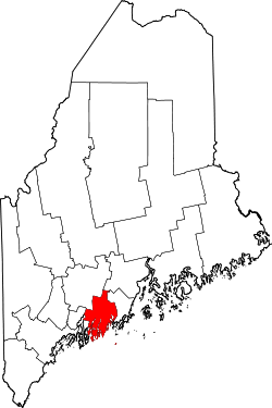 Karte von Lincoln County innerhalb von Maine