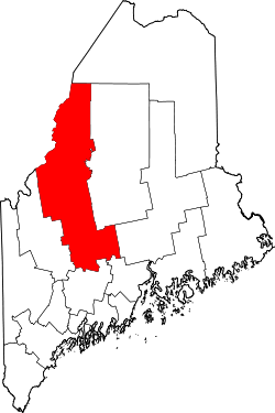 Karte von Somerset County innerhalb von Maine