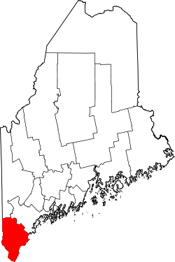Karte von York County innerhalb von Maine