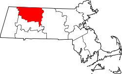 Karte von Franklin County innerhalb von Massachusetts