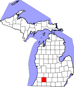 Karte von Kalamazoo County innerhalb von Michigan