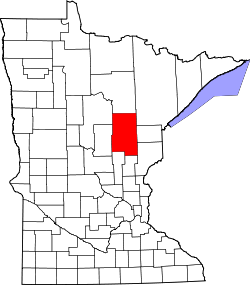 Karte von Aitkin County innerhalb von Minnesota