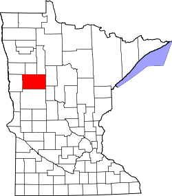 Karte von Becker County innerhalb von Minnesota
