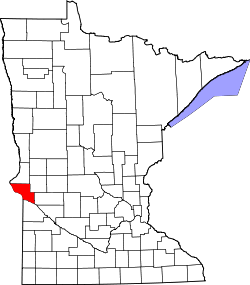Karte von Big Stone County innerhalb von Minnesota