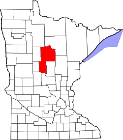 Karte von Cass County innerhalb von Minnesota