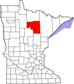 Karte von Itasca County innerhalb von Minnesota