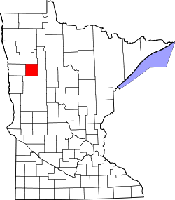 Karte von Mahnomen County innerhalb von Minnesota