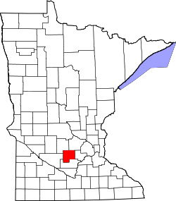 Karte von McLeod County innerhalb von Minnesota