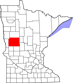 Karte von Otter Tail County innerhalb von Minnesota
