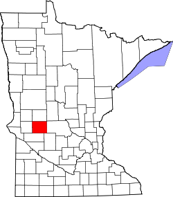 Karte von Pope County innerhalb von Minnesota