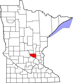 Karte von Sherburne County innerhalb von Minnesota