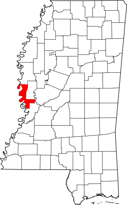 Karte von Issaquena County innerhalb von Mississippi