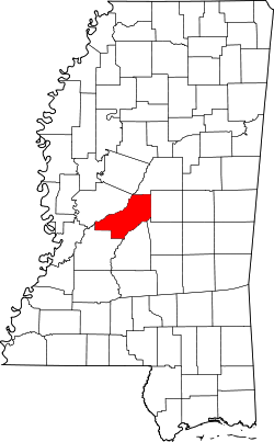 Karte von Madison County innerhalb von Mississippi