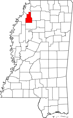 Karte von Quitman County innerhalb von Mississippi