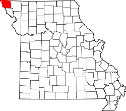 Karte von Atchison County innerhalb von Missouri