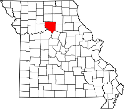 Karte von Chariton County innerhalb von Missouri