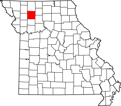 Karte von Daviess County innerhalb von Missouri