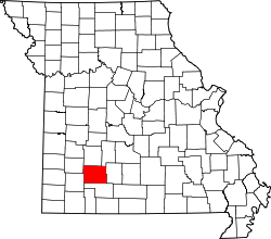 Karte von Greene County innerhalb von Missouri
