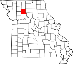 Karte von Livingston County innerhalb von Missouri