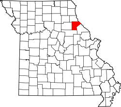 Karte von Ralls County innerhalb von Missouri