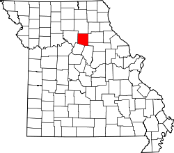 Karte von Randolph County innerhalb von Missouri