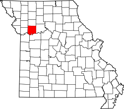 Karte von Ray County innerhalb von Missouri