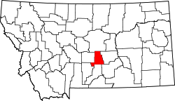 Karte von Golden Valley County innerhalb von Montana