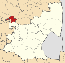 Map of Mpumalanga with Dr JS Moroka highlighted (2011).svg