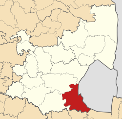Map of Mpumalanga with Mkhondo highlighted (2011).svg