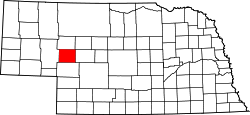 Karte von Arthur County innerhalb von Nebraska