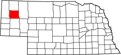 Karte von Box Butte County innerhalb von Nebraska