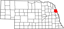 Karte von Burt County innerhalb von Nebraska