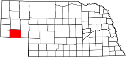 Karte von Cheyenne County innerhalb von Nebraska