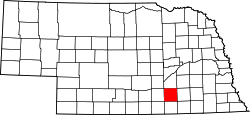 Karte von Clay County innerhalb von Nebraska