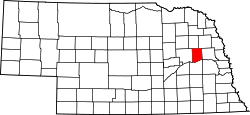 Karte von Colfax County innerhalb von Nebraska