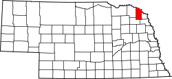Karte von Dixon County innerhalb von Nebraska