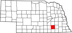 Karte von Fillmore County innerhalb von Nebraska