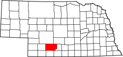 Karte von Frontier County innerhalb von Nebraska