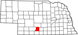 Karte von Gosper County innerhalb von Nebraska