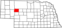 Karte von Grant County innerhalb von Nebraska