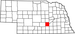 Karte von Hall County innerhalb von Nebraska