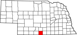 Karte von Harlan County innerhalb von Nebraska