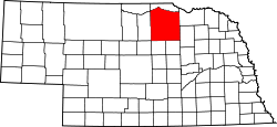 Karte von Holt County innerhalb von Nebraska