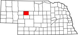 Karte von Hooker County innerhalb von Nebraska